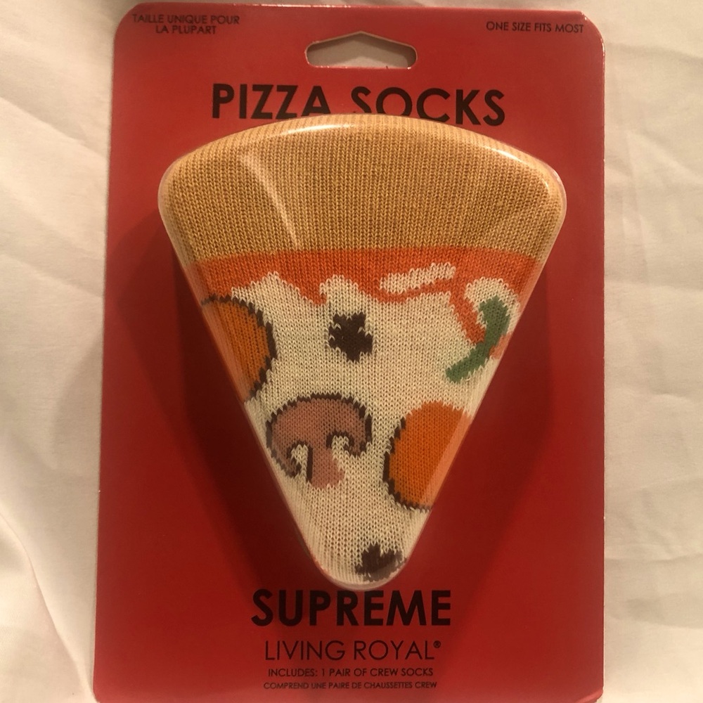 Supreme Pizza Socks by Living Royal